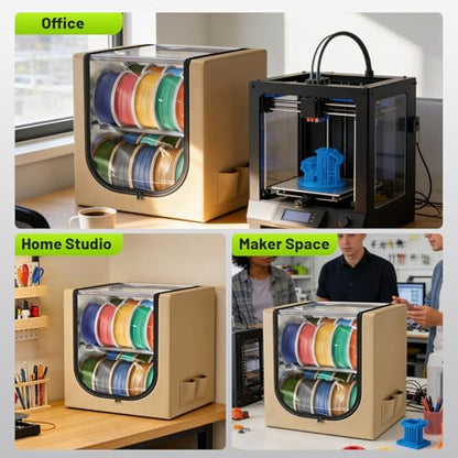 2-Tier 3D Filament Dry Storage Box 20 Rolls of Filaments Cover
