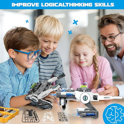 Robotic Mechanical Hand STEM Toy, DIY Engineering Kit for Kids 8+ (White) - color: White