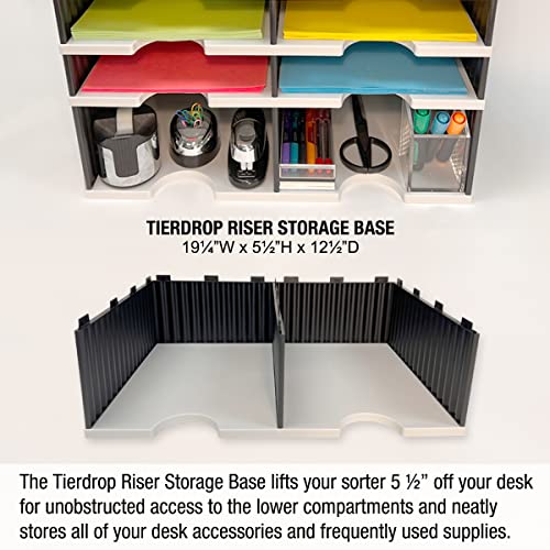 Ultimate Office TierDrop Desktop Organizer 4 Compartment ADD-ON for 2-Wide - size: 4-Compartment Add-On