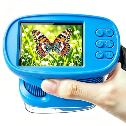 1000X Handheld Microscope for Kids,Mini Pocket Digital Microscope-Blue - color: Blue