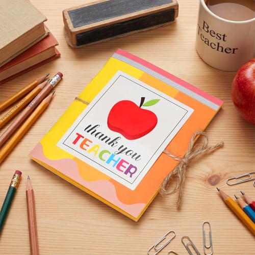 ReliThick Teacher Appreciation Gift Card Holder 5 Slots, 4.3 x 3.5 Inch Thank You Teacher Gift Card Booklet Sleeves Postcard Money Booklet Holder for Appreciation(Pencil Style) - style: Pencil Style