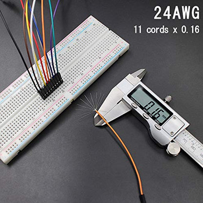 Breadboard Jumper Wires Male to Male 12'' Length 0.1'' Square Head 100-Pack 10 Colors 24AWG by Hellotronics (30CM, 1P M/M) - color: 1P Male-Male, 30CM, size: Length 12'' / 30CM
