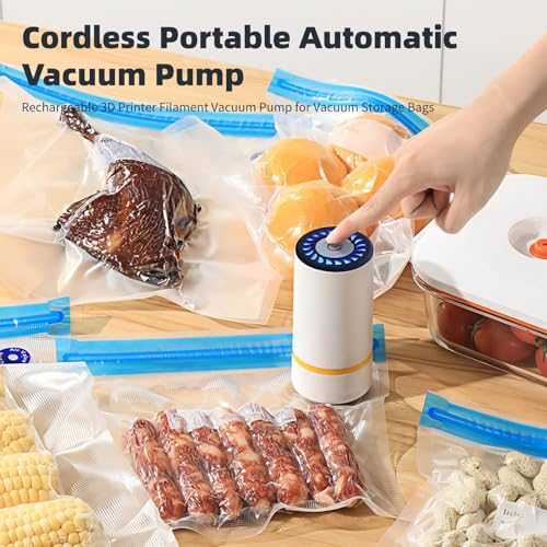Electric Auto Pump, Cordless Mini Air Pump for 3D Printer Filament Storage Bag, Rechargeable Automatic Vacuum Pumps, Great for Keep Filament Dry, Easy to Use