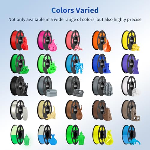 ANYCUBIC 3D Printer Filament Multicolor PLA Bundle 4KG - color: 4*1kg Pla (White & Black & Red & Yellow)