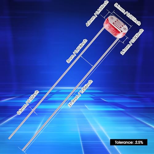 EBOOT 30 Pieces Photoresistor Photo Light Sensitive Resistor Light Dependent Resistor 5 mm (5516) - style: 5516