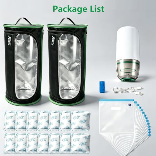 3D Printer Filament Storage Box with 14 Pcs Vacuum Storage Bags Kit-2 Pack - size: Handbag-2P