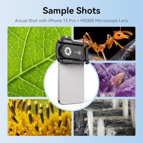 APEXEL 300X Portable Pocket Microscope, Professional for Micro-Organisms