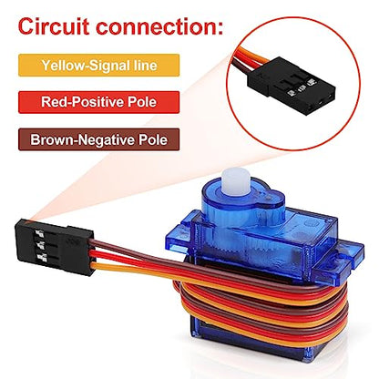 10Pcs SG90 9g Micro Servos for RC Robot Helicopter Airplane Controls Car Boat - style: 10PCS