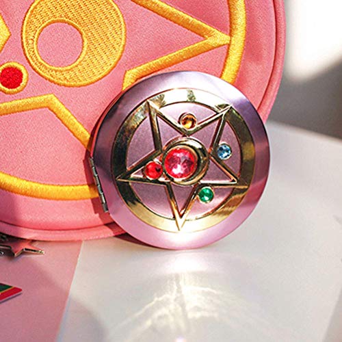 SHOWLOUE Makeup Compact Mirrors, Personal Makeup Mirror Portable Travel Handheld Foldable Double Sided Mirror