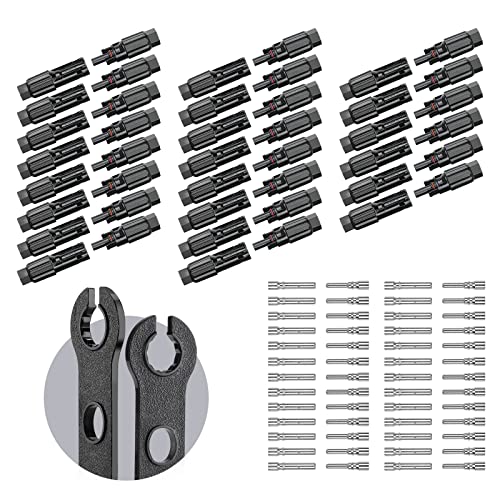 BougeRV 44 PCS 8AWG Solar Connectors with Spanners IP68 Waterproof - size: 22 Pairs 8AWG Male/Female & 1 pair of spanners