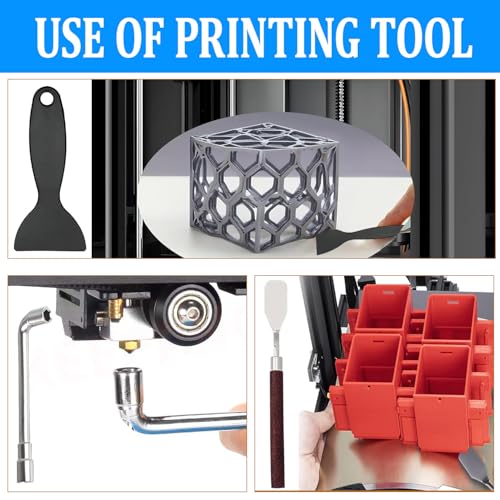 18Pcs 3D Printer Tool Kit,Model Tools Kit Includes Nozzle Cleaning Kit, Putty Knife Scraper, Brushes, Tweezers Diamond Files for 3D Prints Cleaning Finishing