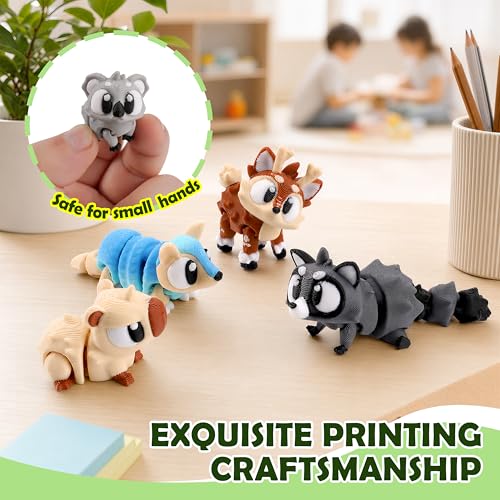 24PCS 3D Printed Animals, Multi-Color Articulated Animal Toys for Kids - style: 24P Upgrade Forest Animals