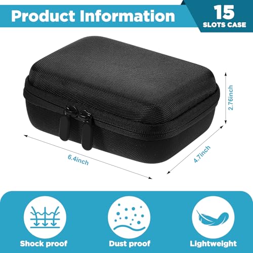 Teenyyou 15 Slots Peptide Case for Fridge Fits Standard 10ml Vials - color: Black, size: 15 Slots, style: Solid