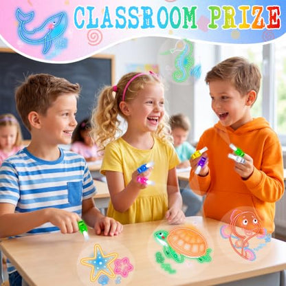 24 Pcs Under the Sea Party Favors LED Finger Lights Toys for Kids Ages 3-12 - style: Under the Sea