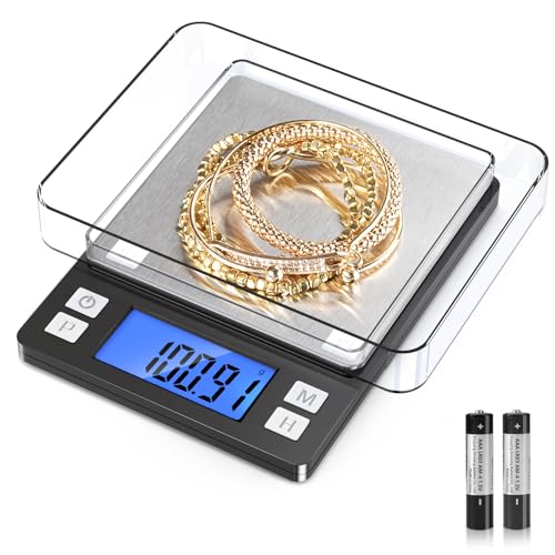 BOMATA Digital Jewelry Scale, 1000g×0.01g High Precision Gram Scale - color: Black