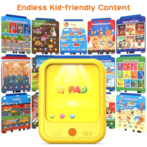 Qiaojoy Kids Learning Tablet Educational Learning Pad for Ages 2-5 - color: Yellow