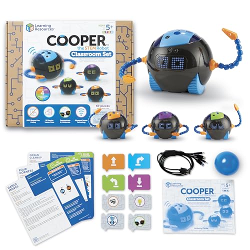 Learning Resources Cooper the STEM Robot Classroom Pack - Rechargeable - style: Cooper Classroom Set