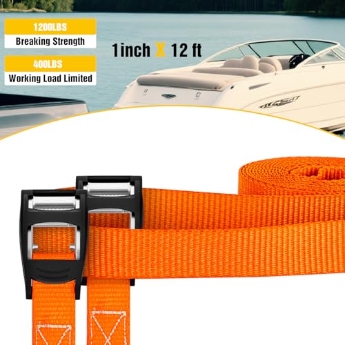 Nilight 1in x 12ft Heavy Duty Lashing Straps 4PCS - color: 1in x 12ft Lashing Straps