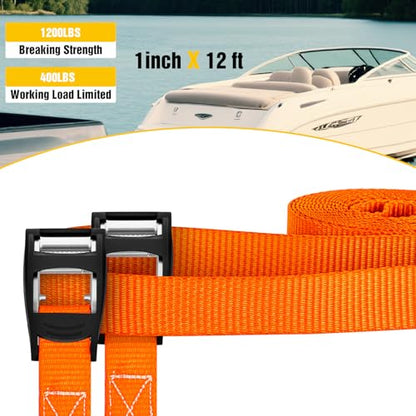 Nilight 1in x 12ft Heavy Duty Lashing Straps 4PCS - color: 1in x 12ft Lashing Straps