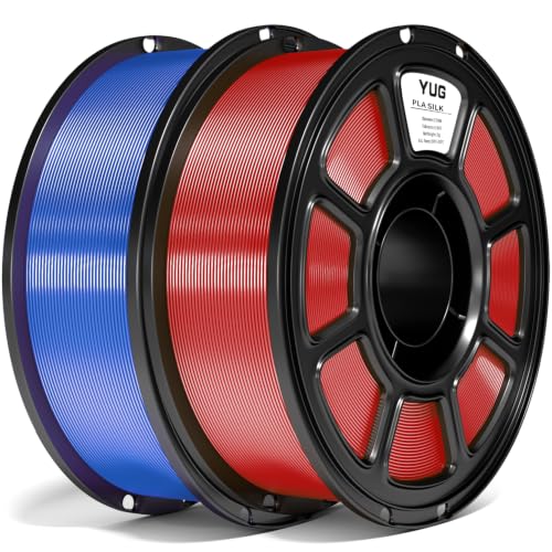 Silk Pla Plus Filament 2KG Bundle, 1.75mm+/- 0.02 mm,Red+Blue - color: A-1kg*2 Red+blue