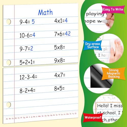 Giant Magnetic Notebook Paper, Dry Erase Lined Chart