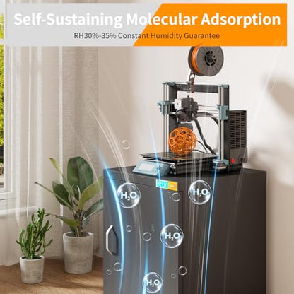 3D Printer Stand with 180L Dehumidifying Storage | 25% RH Control - color: Black-DM