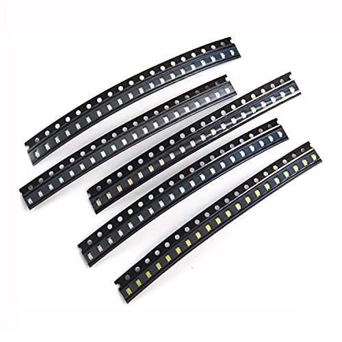 CHANZON 5 Colors 0805 SMD LED Diode Lights Assorted Kit 2-3V 100pcs - color: 1) 5 Colors X 20pcs = 100pcs
