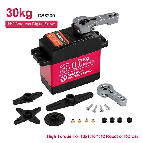 30KG Waterproof Metal Gear RC Servo, 180° - style: 1Pcs 30kg