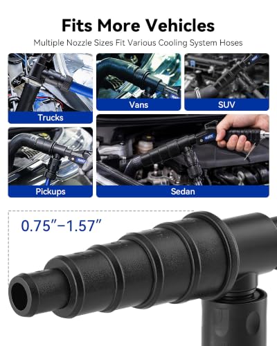 Orion Motor Tech Coolant Flush Gun Radiator Flush Kit for 0.75-1.57in Hoses