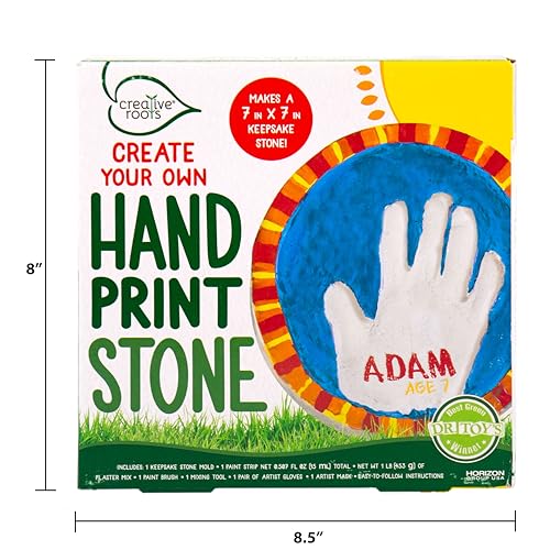 Creative Roots Paint Your Own Stepping Stone Kit, Handprint - style: Handprint