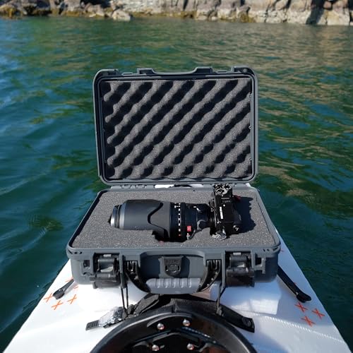 NANUK 910 Hard Case with Customizable Cubed Foam, IP67 Waterproof, Dustproof and Impact Resistant, 14.3” x 11.1” x 4.7”, Rugged Construction for Ultimate Protection, Made in Canada – Lime - color: Lime, style: Cubed Foam