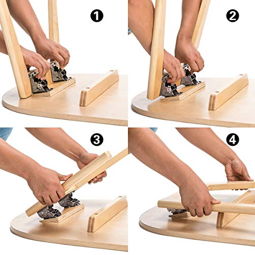 TopDirect 4 Pack Locking Hinge for Folding Table Brackets (Black) - color: Black, size: 4 Pack