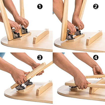 TopDirect 4 Pack Locking Hinge for Folding Table Brackets (Black) - color: Black, size: 4 Pack