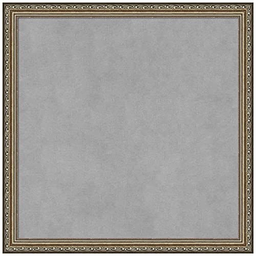 Amanti Art Silver Framed Magnetic Board, 22x22, Traditional Office Decor - size: 22"W x 22"H