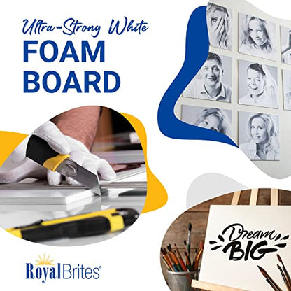 Royal Brites White Foam Board - 3/16 in Thick, Lightweight & Sturdy - 30 x 40 in, 25 Sheets - color: White, size: 30" x 40", 25 Sheets