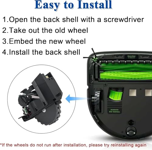 Right Drive Assembly Module Wheel Compatible for iRobot Roomba S9 (9150) S9+ S9 Plus (9550). Robot Vacuum Cleaner Replacement Parts