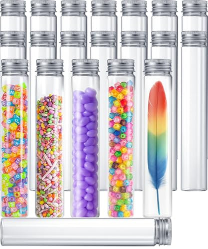 Berenti Clear Plastic Test Tubes with Screw Top Lids, 20 Pack, 115 ml - style: 115 ML (20 Pcs)