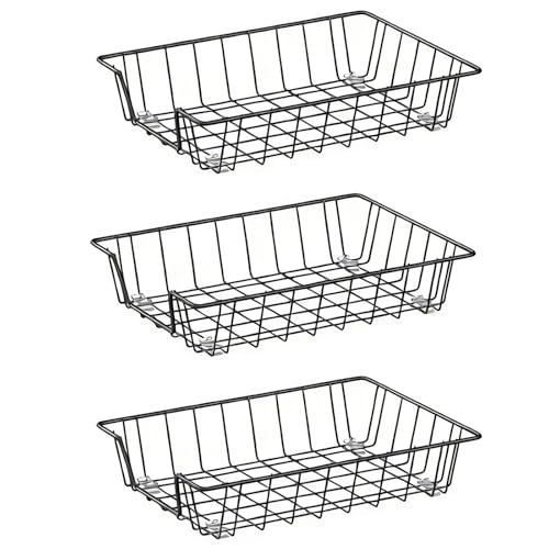 A4 Letter Magazine Desk File Storage Tray Organizer Bin (3 Pack)