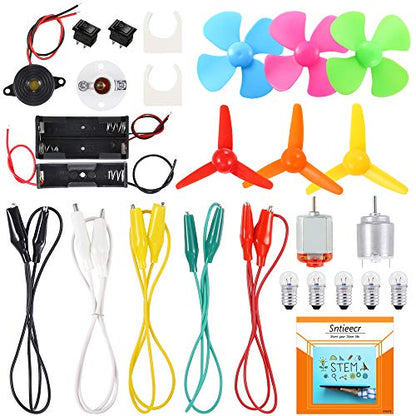 Sntieecr STEM Electric Circuit Motor Kit,Science Experiment Educational Kit - style: Electric Motor Kit (Bagged)