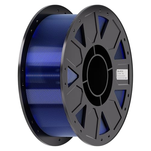 Creality PETG Filament 1.75mm 1KG,Transparent Blue, 1-Pack - color: Transparent Blue, size: 1kg