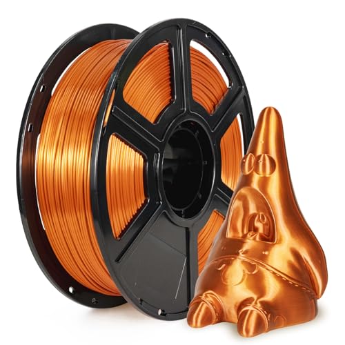 Flashforge 3D Printer Filament Silk PLA 1.75mm 1kg Spool-Dimensional Accuracy +/- 0.02mm (Copper) - color: Copper