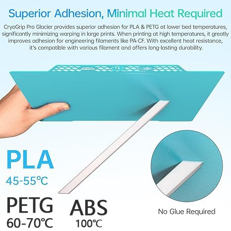 BIQU Cryogrip Pro Glacier for Prusa MK4/MK3/MK3S/Core One/Core One+ - color: Glacier, size: MK4/MK3/Core One