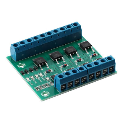 2Pcs 4-Channel MOS FET PWM PLC Module Amplifier Circuit Board Driver Module DC 3.7-27V 10A Driver Board