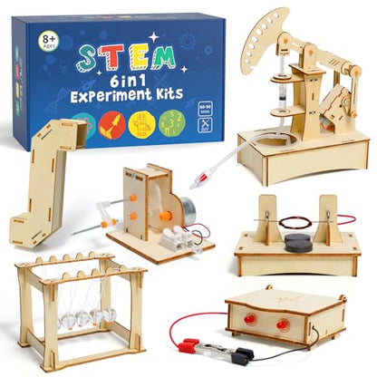 STEM Science Kits for Kids Ages 8-12, Wood Arts and Craft Kits for Boys 6-8, Wooden 3D Puzzles, STEM Toys for Boys Girls Age 8-12 5-7 8 10 12 13 14 Gift Idea. - style: SCIENCE-2
