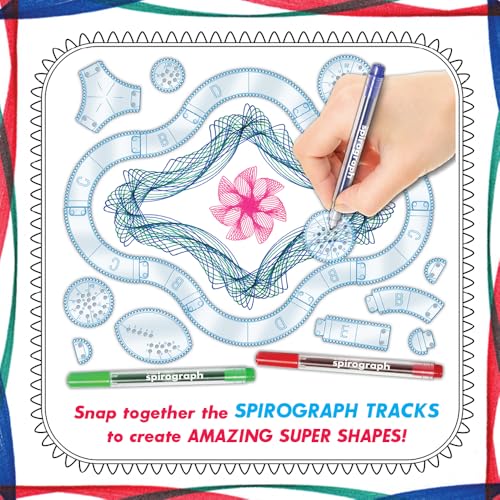 Spirograph Super Set –Arts and Crafts, Kids Toys, Art Supplies, Craft Supplies, Drawing Kit, Spiral Art, Classic Gear Design Kit, Case, Pens, Design Sheet Included, Ages 8+