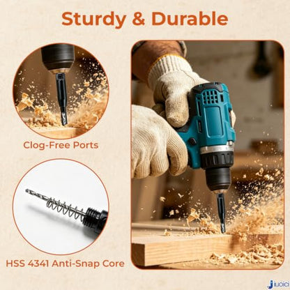 Upgraded Self-Centering Hinge Drill Bit, VIX Bit Set, High Speed Steel - color: Black, size: 3-Pc Set (5/64", 7/64", 9/64")