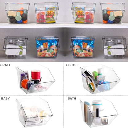 Yerliker 36 Pcs Clear Stackable Storage Bins with Lids for Pantry