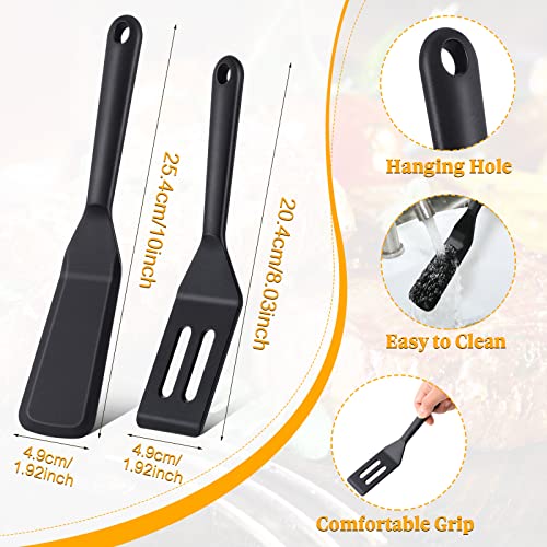 Remagr 3 Pcs Small Spatulas Set, 2 Silicone, 1 Stainless Steel Spatula