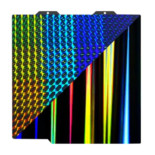Smooth H1H Build Plate for Bambu Lab A1 Mini 3D Printer,184x184mm Double Sided Printing Heated Bed, Flexible Spring Steel 3D Printer Platform for Bambu Lab A1 Mini. - color: H1H(Light Beam+Phantom)