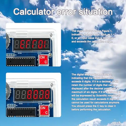 Soldering Practice Kit Electronic Calculator Electronic Kits 6 Digits Desk Calculator Resistor Resistance Reader DIY Kit Soldering Projects for Soldering Practice